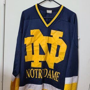Vintage 90s University of Notre Dame Fighting Irish College Hockey Jersey Size L